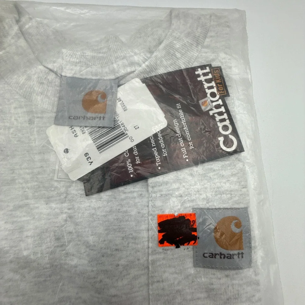 Carhartt For Kids Toddler‎ Boys Short Sleeve Pocket T-Shirt Gray Ash NWT 2T